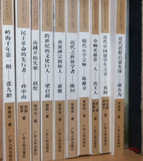 广东历史文化名人丛书 绝版稀少书 一套十本...