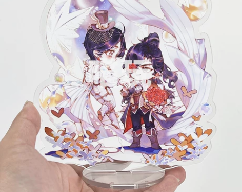 天官赐福周边立牌谢怜花城q版月下摆件亚克力...