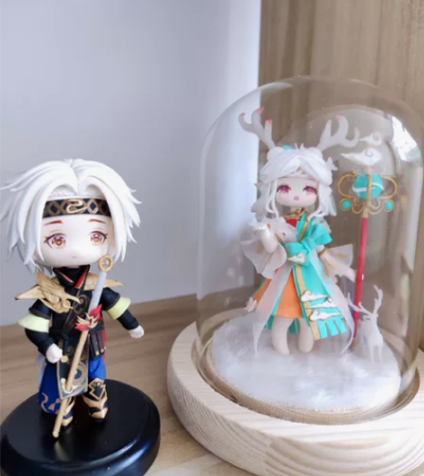 王者荣耀瑶遇见神鹿粘土手办，是定制款，带灯...