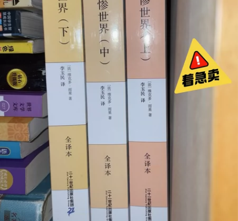 悲惨世界三册 几乎全新 没怎么看过 可小刀