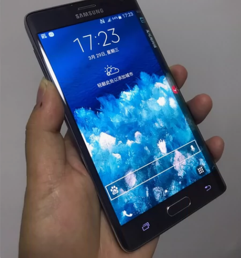 几乎全新三星note edge第一款曲面屏...