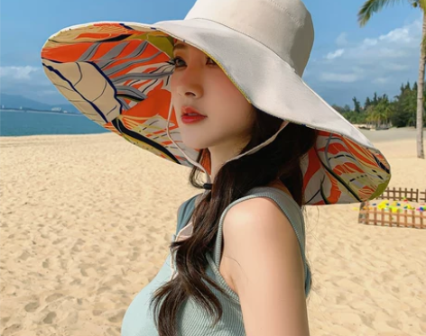 遮阳帽 遮阳帽遮脸太阳帽2023新款防晒女...