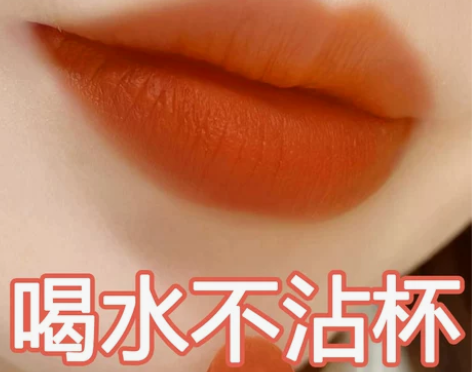 胡萝卜色哑光雾面丝绒口红豆沙色不掉色防水不...
