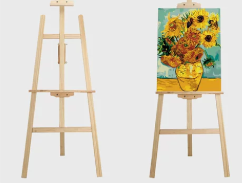 迷朗diy数字油画木制架子 松木实木画架高...