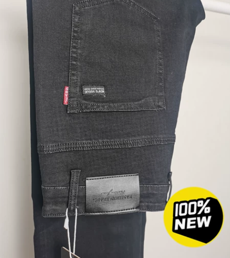 黑色男士牛仔裤春秋款，28码-40码，纯黑...