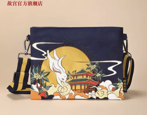 故宫 金桂浮月 斜挎帆布包单肩包手拿包礼品...