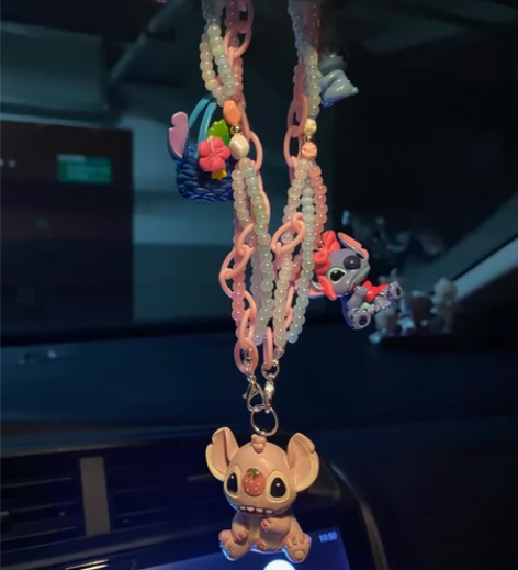 简易车挂，迪士尼卡通车挂 车挂，手机链两用...