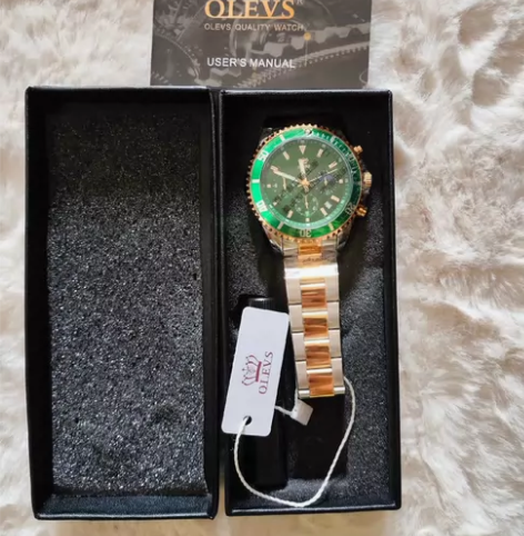 瑞士表欧利时时尚手表男士学生黑水怪大表盘防...