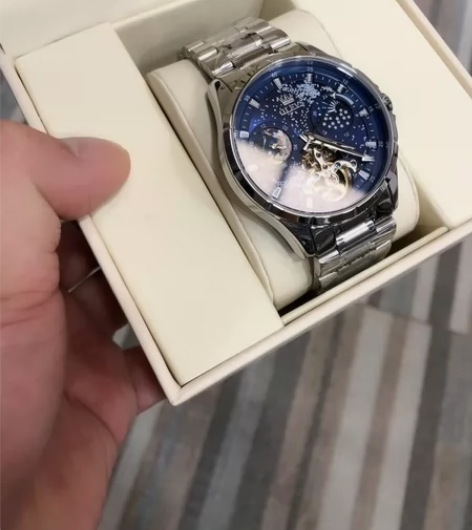 瑞士欧利时星辰大海魅影手表 男式真皮机械表...