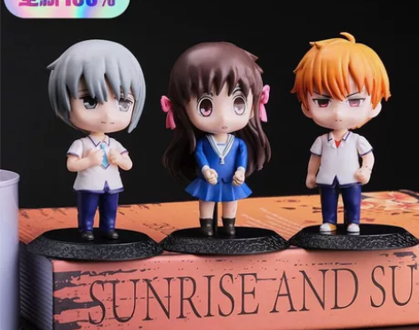 特价3款Q版水果篮子草摩夹袋装手办模型摆件...