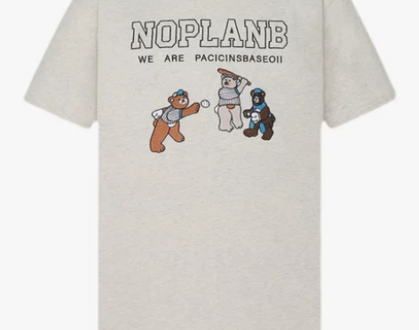 NOPLANB 春夏新款棒球小熊刺绣国潮情...