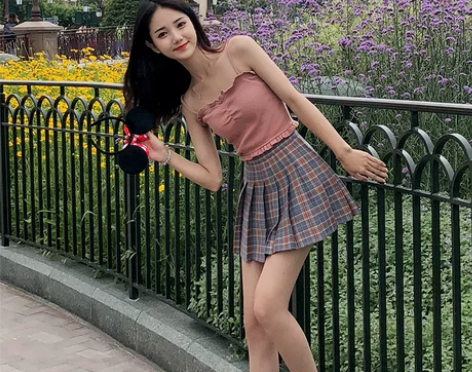 夏季高腰显瘦格子百褶裙女韩版学生百搭 灰色...