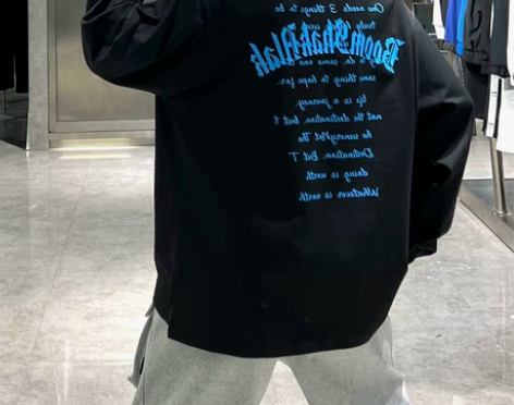 En7潮牌秋季长袖t恤男韩版简约字母印花百...