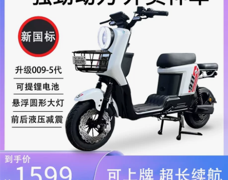 新国标009电动车深远同款外卖长跑王锂电池...