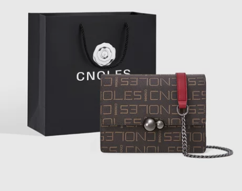 蔻一斜挎包包女2022新款 内衬有两个小包...