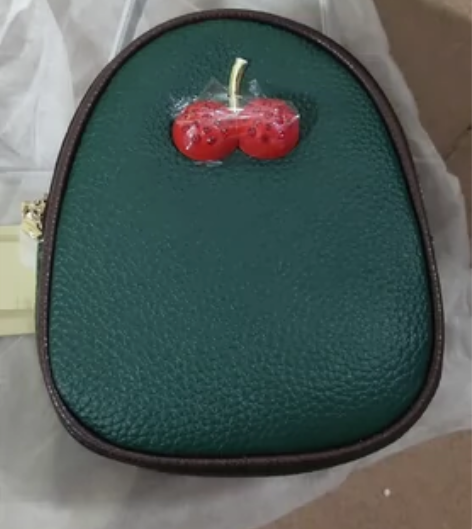 VINEY包包 墨绿色 牛剖层革 （二层牛...