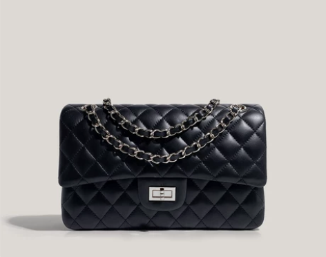 CHARMPOPPY 菱格包包女链条羊皮小...