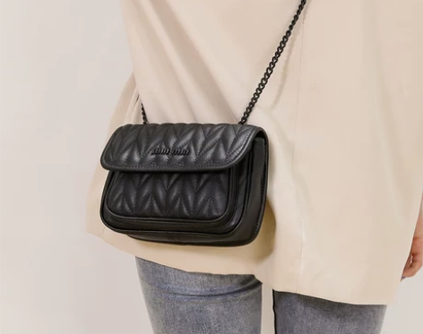 菱格链条包 斜挎包菱格链条包高级感真皮小包...