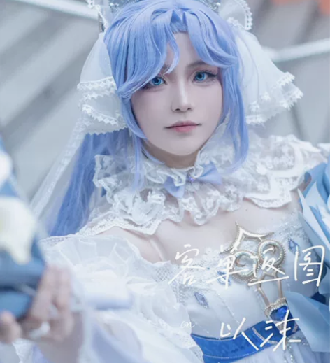 【客单返图】王者大乔挚爱花嫁cos造型假发...