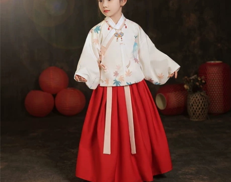 儿童汉服女童装明制衫裙中国风儿童女宝贝拜年...