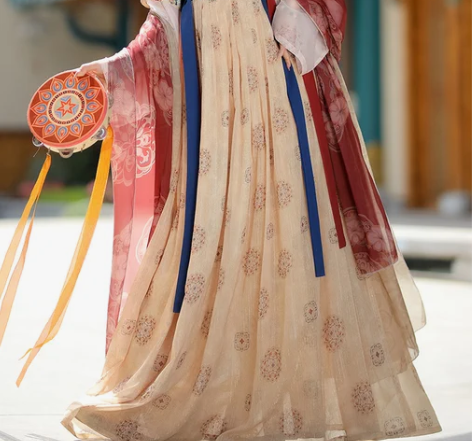 繁花景宁盛唐公主原创唐制汉服女复原半臂齐胸...