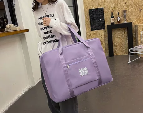 旅行包女短途行李包收纳袋大容量手提包轻便孕...