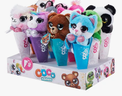 ZURU雪糕甜筒大眼萌毛绒玩具小号公仔玩偶...