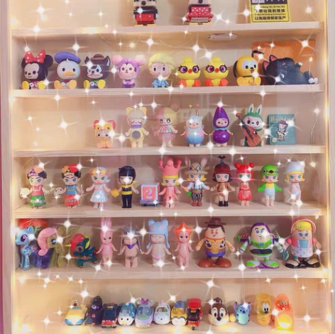 泡泡马特茉莉盲盒置物柜 展示柜 亚克力挂墙...
