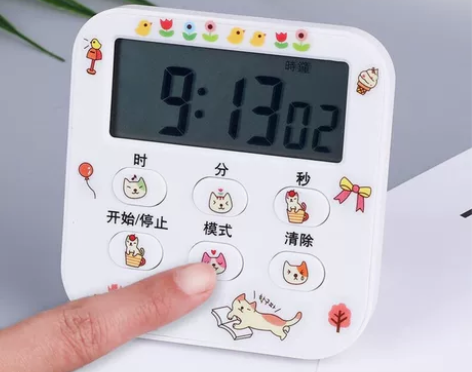 可静音计时器学生可爱定时器闹钟自律小猿电子...