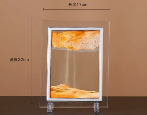 创意流沙画液体沙漏摆件解压办公室好物桌面装...