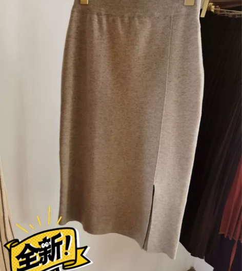 秋冬新款韩版简约加厚开叉CHUN羊毛绒针织...