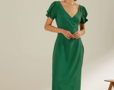 FINOCCI春夏复古优雅花苞袖手工褶皱设...